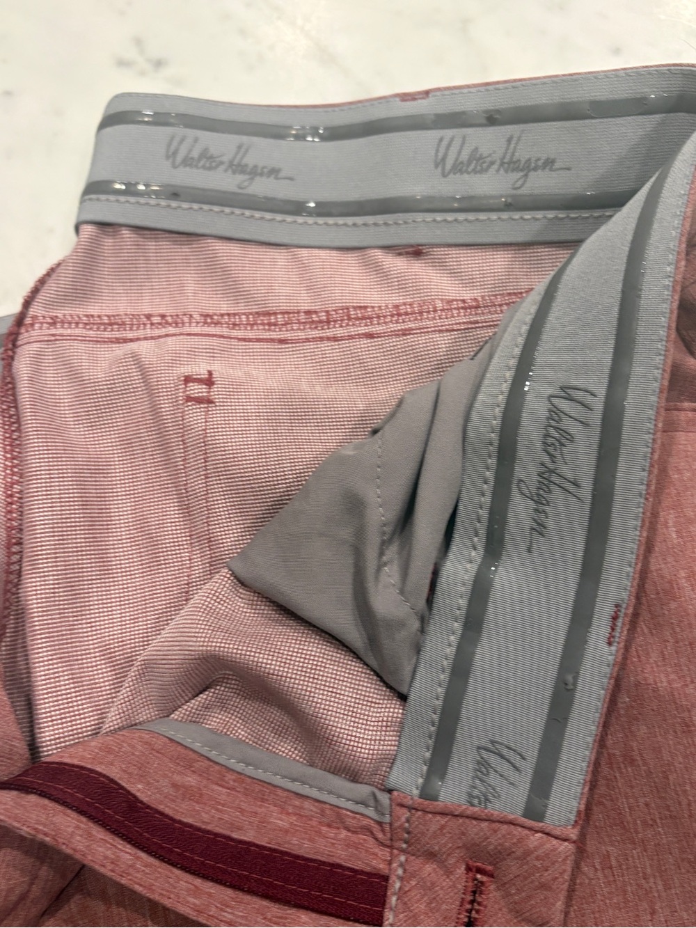 Walter Hagen Perfect 11 5 pocket slim fit golf pants, 36-30 , Dk red heather - Picture 3 of 11